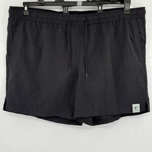 George Men's Black Swim Shorts Above The Knee 3XL Elastic Drawstring Waist NWT